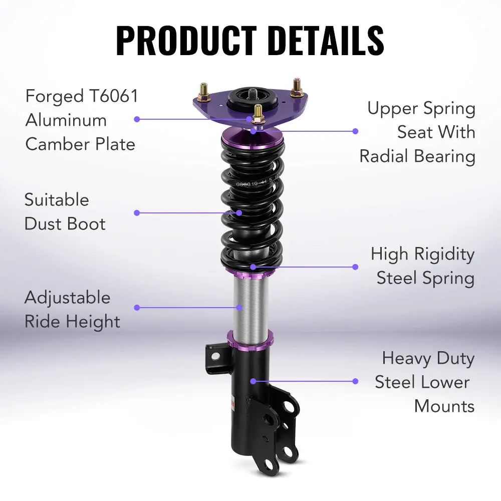 For 2011-14 Hyundai Sonata (YF)&nbsp;32-Way Damping Coilover Shock Absorbers Struts | Flashark Flashark