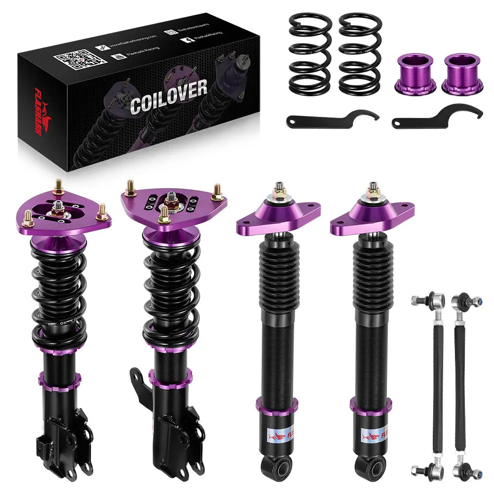 For 2011-2015 Hyundai Hyundai Genesis Coupe 2-Door Coilover Shock Absorbers Struts 4PCS Flashark