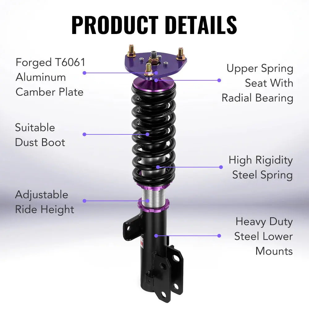 For 2014-2018 Mazda3 (BM/BN) 32-Way Damping Coilover Shock Absorbers Struts | Flashark Flashark