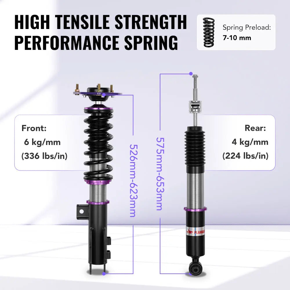 For 2017-2020 Hyundai Elantra Sedan (AD) 32-Way Damping Coilover Shock Absorbers Struts | Flashark Flashark