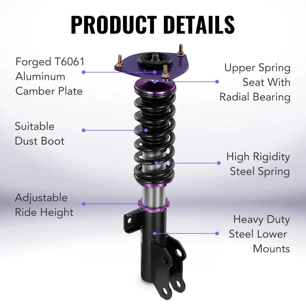 For 2017-2020 Hyundai Elantra Sedan (AD) 32-Way Damping Coilover Shock Absorbers Struts | Flashark Flashark