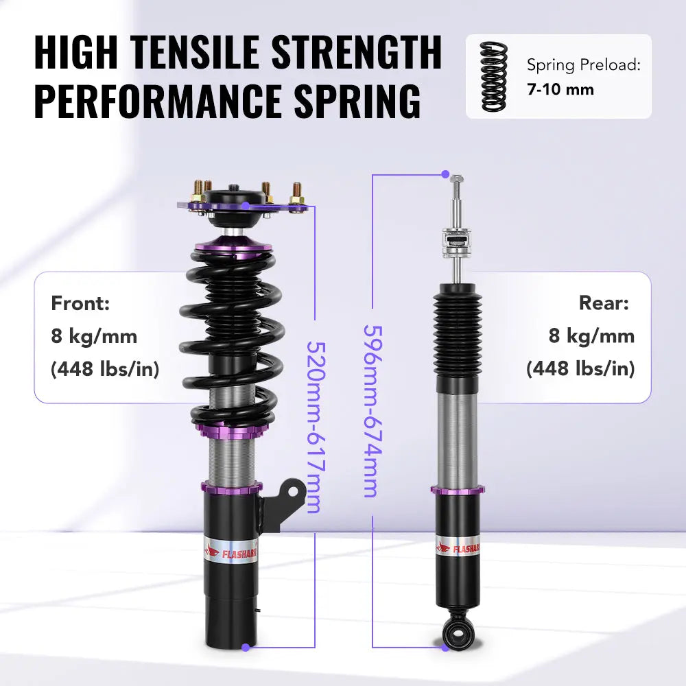 For 2018-2022 Honda Accord&nbsp;32-Way Damping Coilover Shock Absorbers Struts | Flashark Flashark