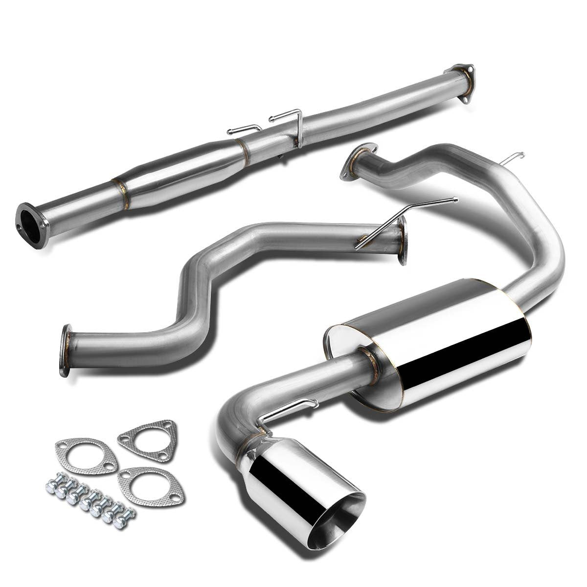 For 1990-1991 Honda CRX 1.5L 4" / 4.5" Rolled/Burnt Muffler Tip Racing Catback Exhaust System