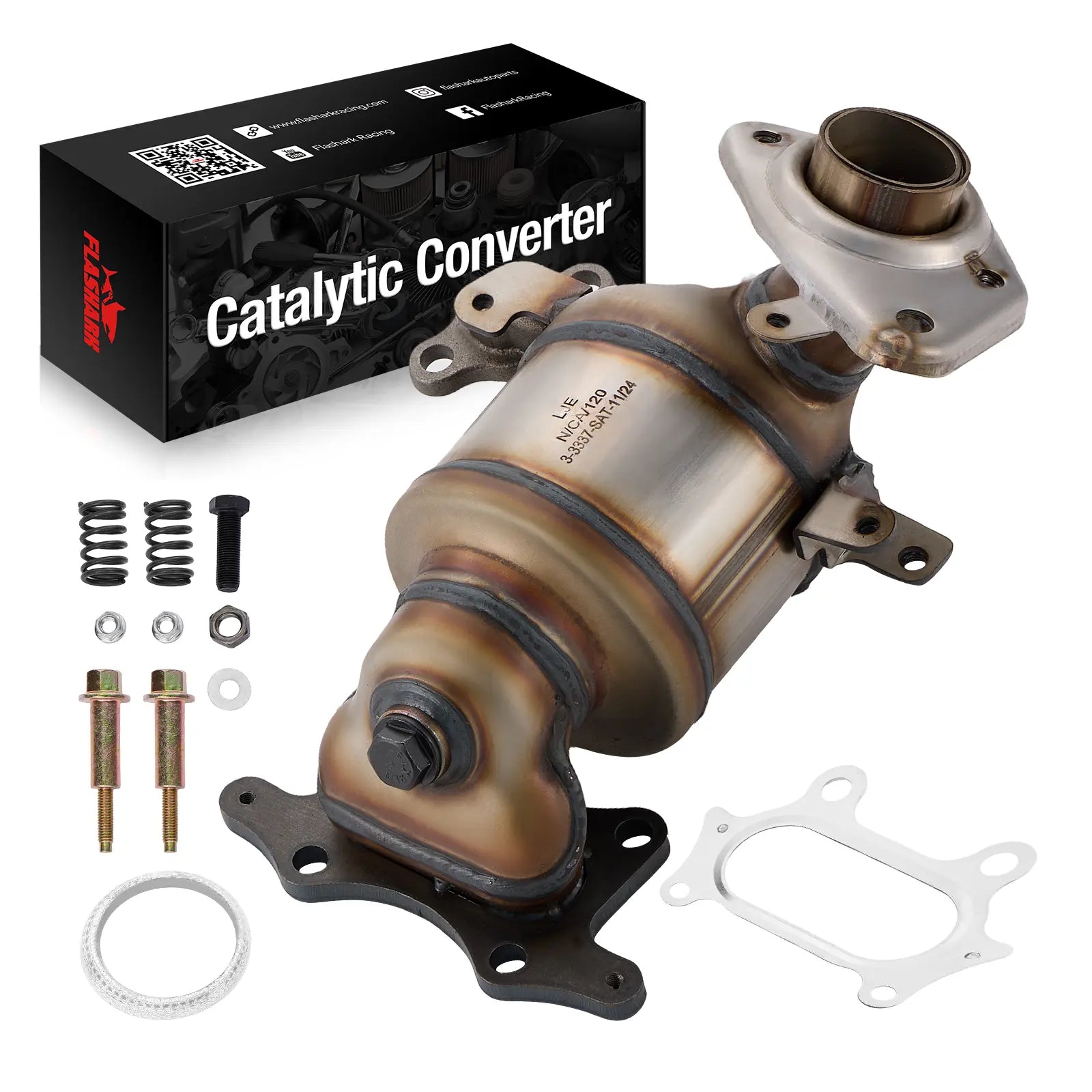 Front Catalytic Converter For 2007-2008 & 2015-2020 Honda Fit L4 1.5L Flashark