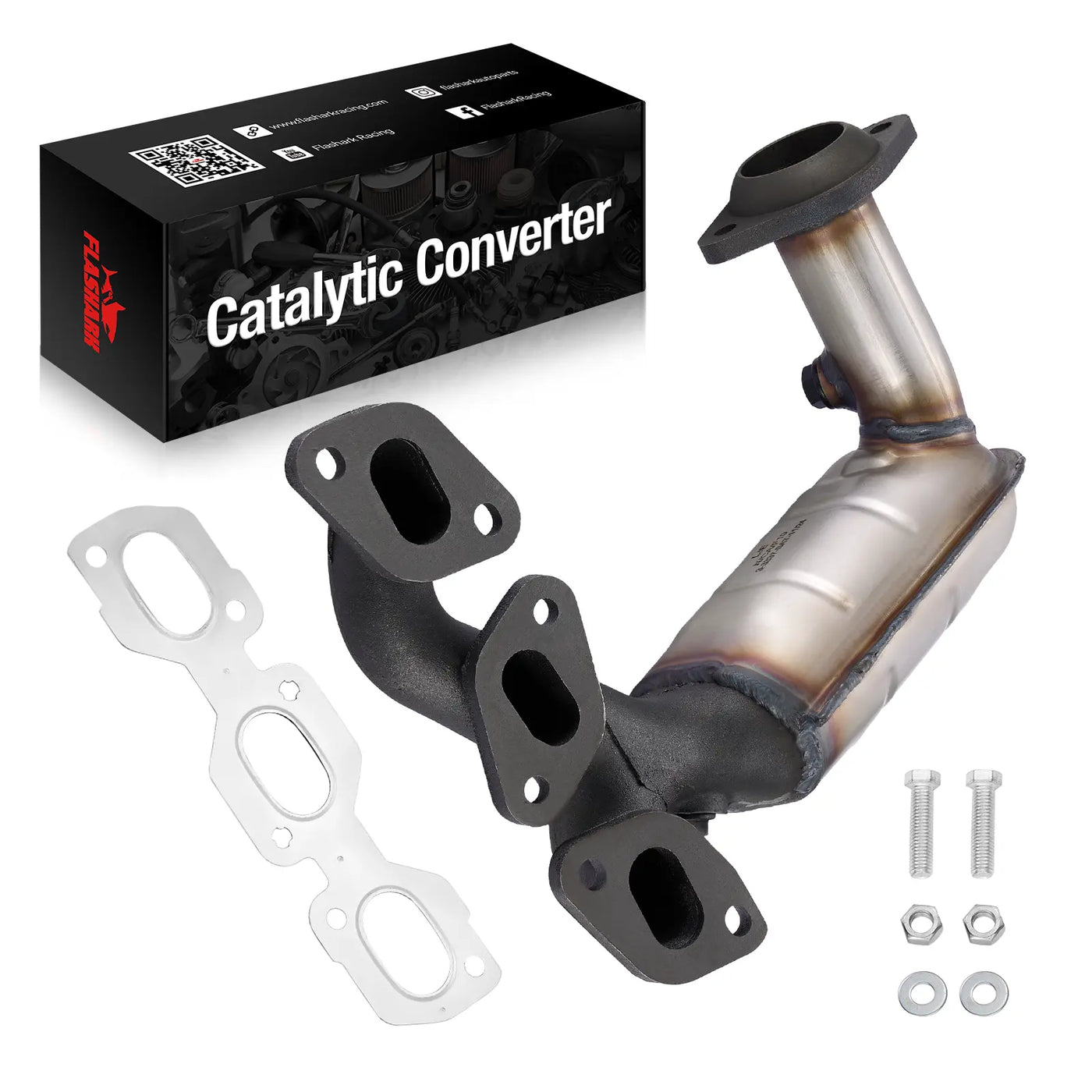 Front exhaust manifold catalytic converter for 2001-2007 Ford Escape, Mazda Tribute & Mercury Mariner 3.0L Flashark