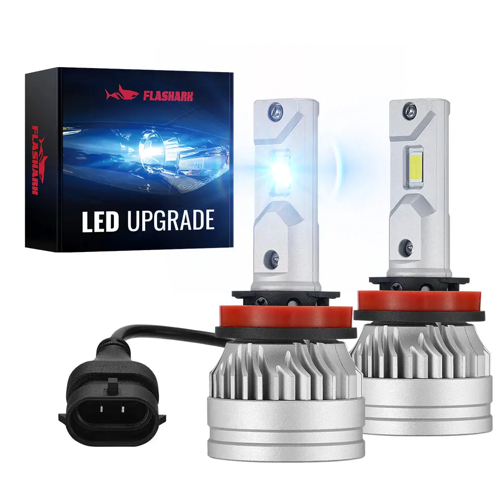 H11 9005 150W 6500K 28000LM White IP67 LED Headlight Bulbs 2 Pairs Flashark