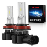 Bombillas LED antiniebla XF1 H11/H8/H16 de 40 W y 6000 lm, 2 unidades