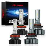 H11 9005 240W 6500K 14000LM White IP68 LED Headlight Bulbs 2Pcs