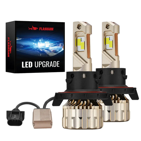 H13 9008 LED Headlight Bulbs 55W 12000LM 6000K for 2015-2022  Ford F150 ,2018-2022 Jeep Wrangler and More | 2 Bulbs Flashark