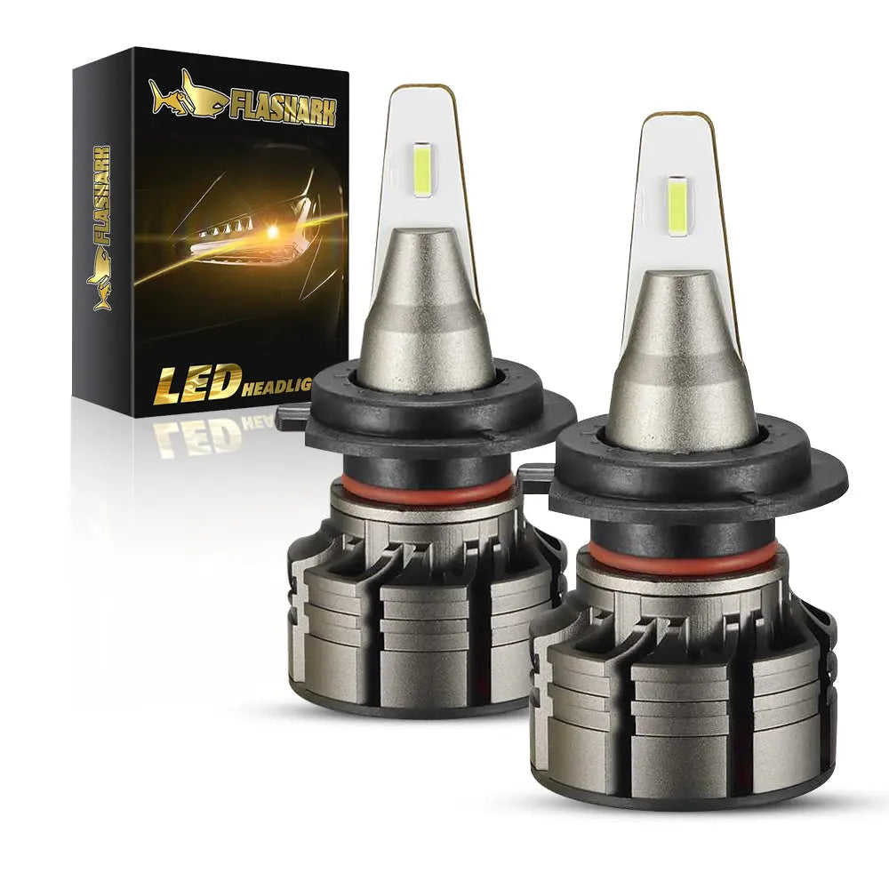 H7 LED Headlight Bulbs 18W 6000LM 6000K | 2 Bulbs Flashark