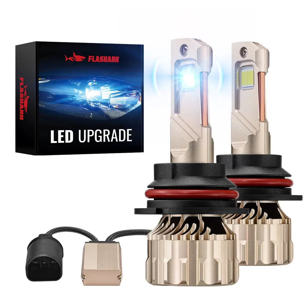 X4 9004/HB1 110W 6500K 28000LM White IP68 LED Headlight Bulbs 2Pcs Flashark