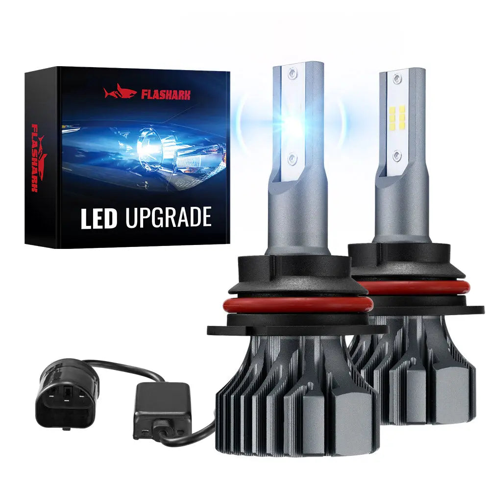 S1 9004/HB1 60W 6000K 13000LM White IP67 LED Headlight Bulbs 2Pcs Flashark