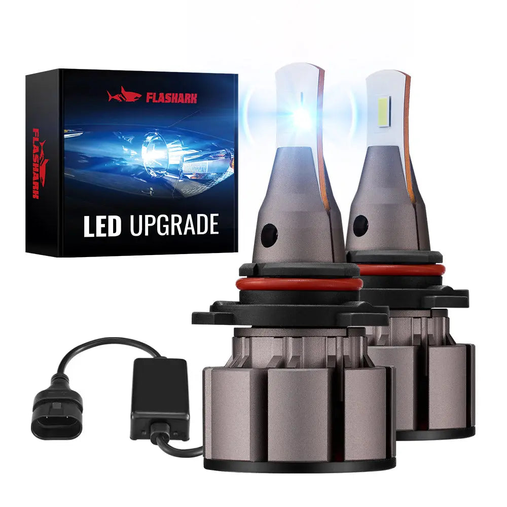 L2 9005/HB3 110W 6500K 18000LM White LED Headlight Bulbs 2Pcs Flashark