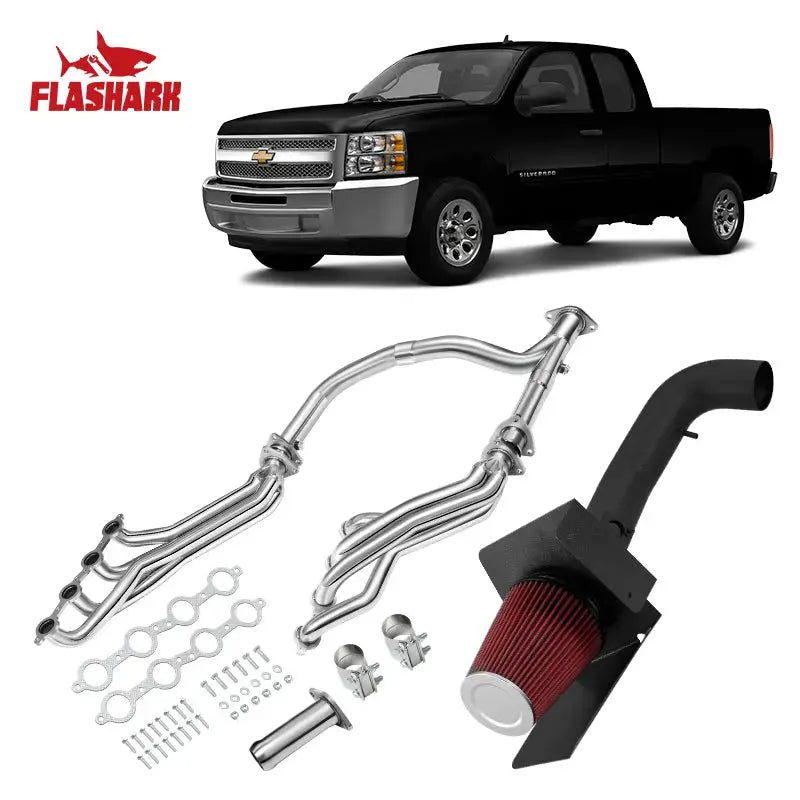 2009-2013 Chevrolet Silverado 1500/Sierra 1500 Exhaust Header Air Intake Kit All-In-One Kit Flashark
