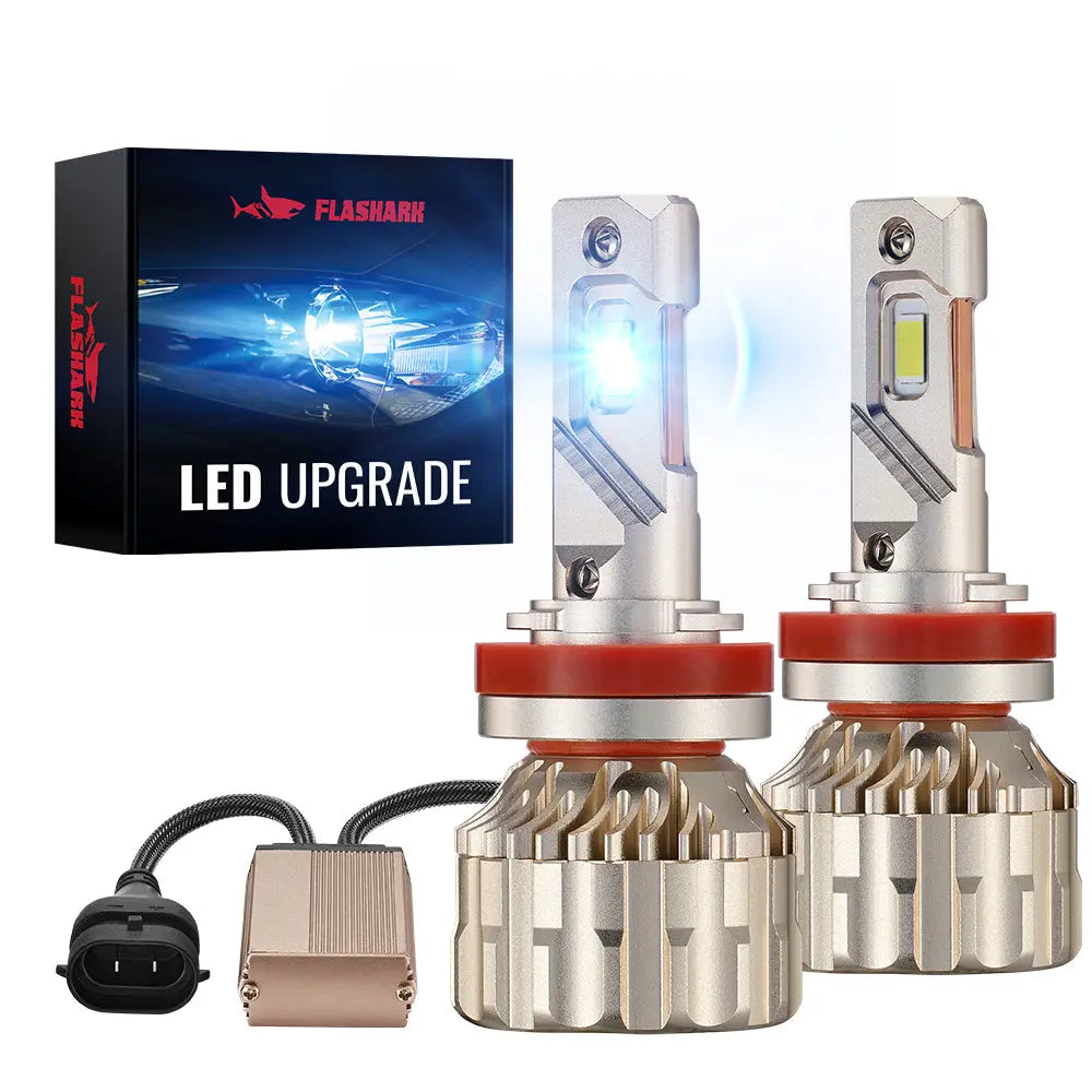 H11 H8 H9 LED Headlight Bulbs 55W 12000LM 6000K | 2 Bulbs for Chevy/Ford/Dodge/Jeep/BMW/Nissan/Toyota/Honda Flashark