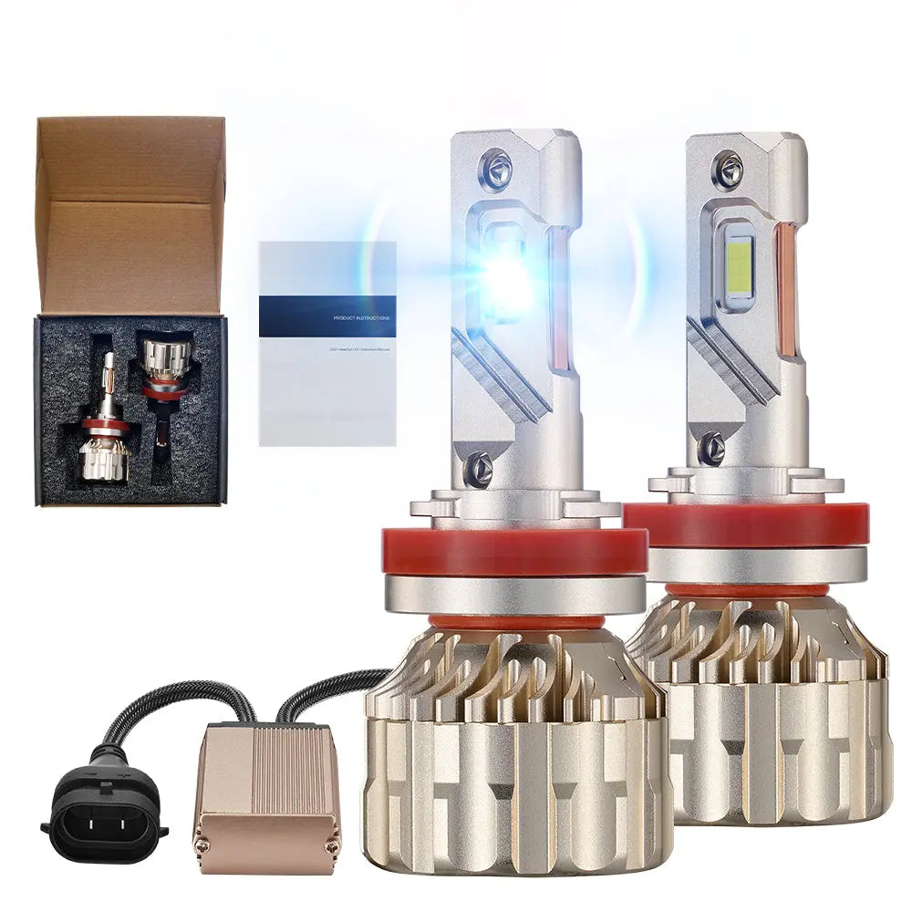H11 H8 H9 LED Headlight Bulbs 55W 12000LM 6000K | 2 Bulbs for Chevy/Ford/Dodge/Jeep/BMW/Nissan/Toyota/Honda Flashark