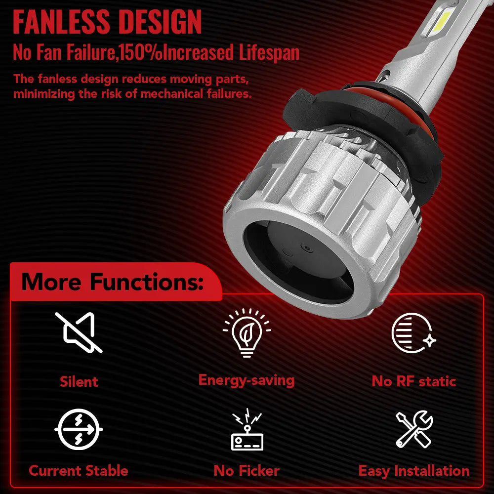 Flashark 9006 HB4 LED Headlight Bulbs 30W 6000LM 6000K