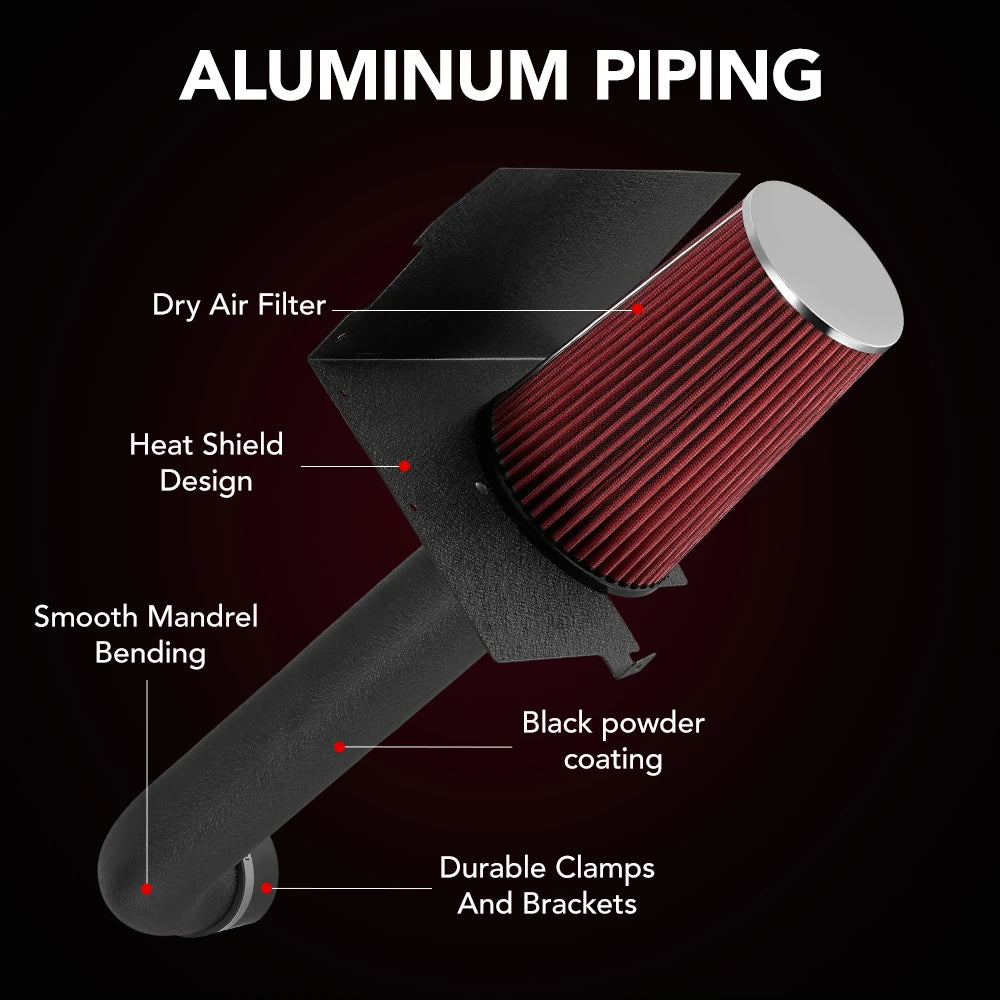 FLASHARK Cold Air Intake Kit for 2012-2018 Jeep Wrangler JK / JKU 3.6L Pentastar V6