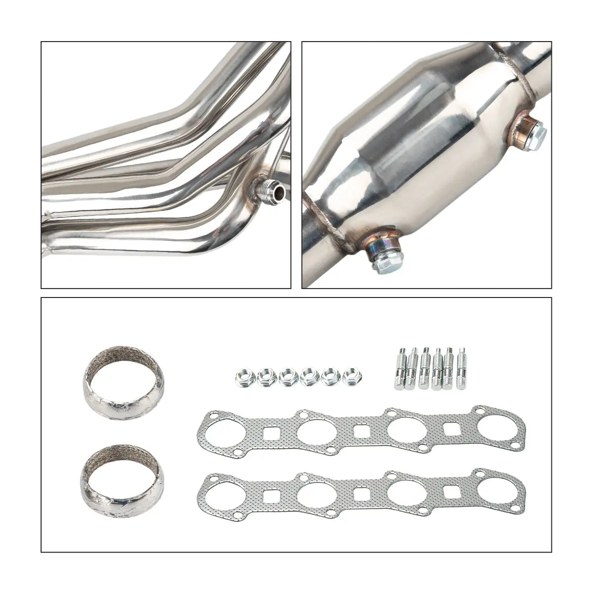 Exhaust Header for 1999-2004 Ford F150/LOBO 5.4L with O2 Sensor and EGR Flashark