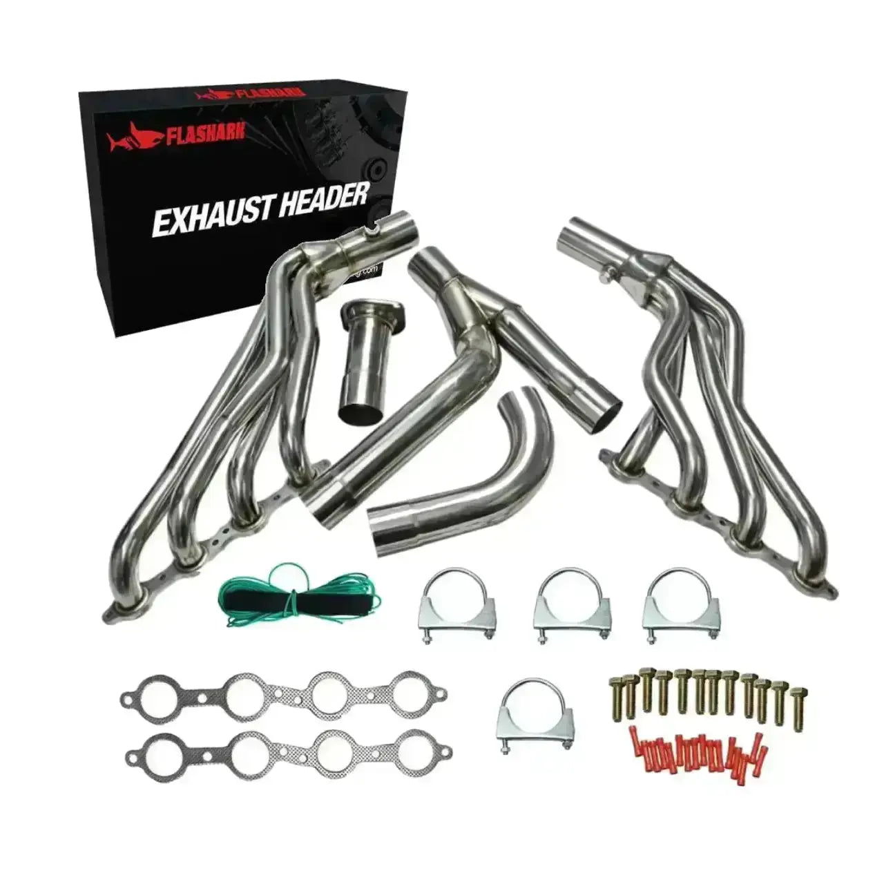 Exhaust Header for 1999-2006 Chevy/GMC GMT800 Silverado/Sierra/Avalanche 1500 Y-Pipe 2WD 4.8L 5.3L 6.0L Flashark