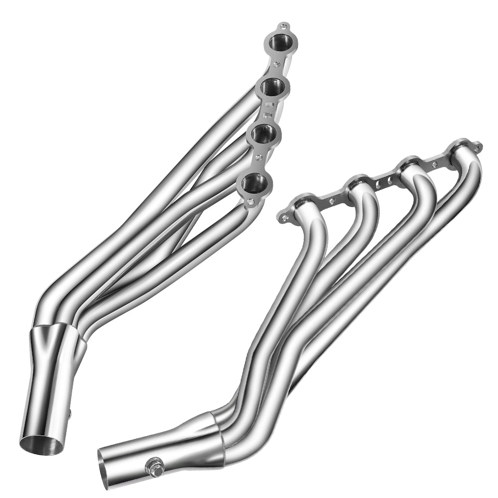 Long Tube Headers 4.8L 5.3L 6.0L for 1999-2006 Chevy/GMC GMT800 Silverado/Sierra/Avalanche 1500 Y-Pipe 2WD