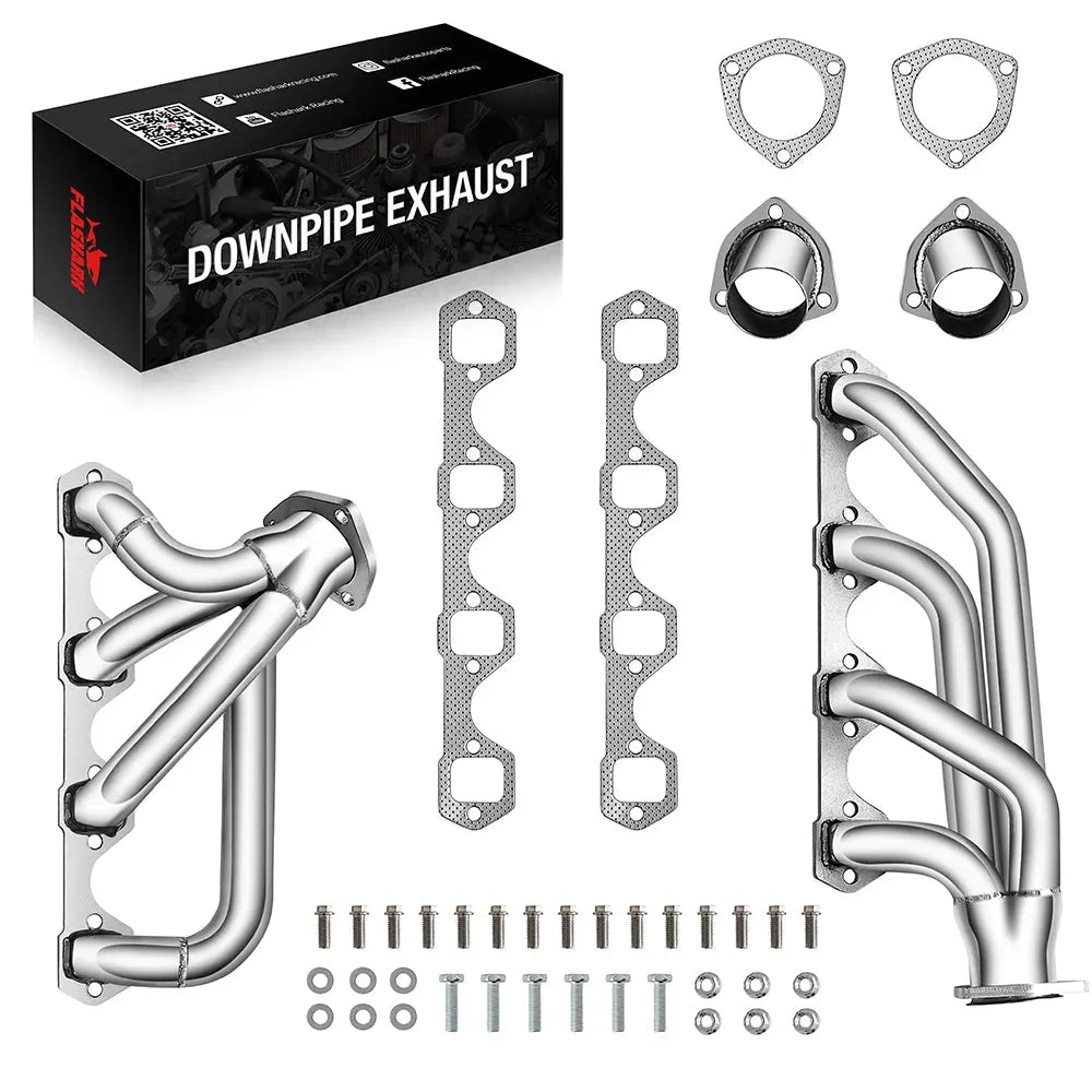 SBF Shorty Headers – 1-5/8" Polished Stainless For 64-73 Mustang, Maverick, Falcon 289/302