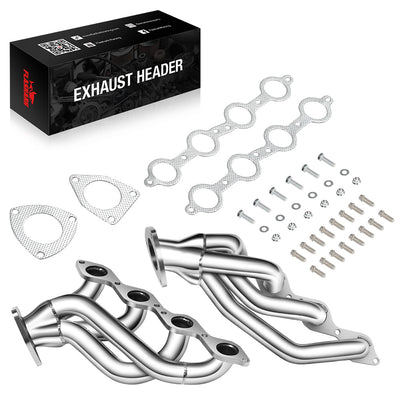 Shorty Header for 2000-2006 Chevrolet Silverado/Suburban 1500 Avalanche 1500 Tahoe丨GMC Sierra 1500/Yukon XL V8 4.8L/5.3L