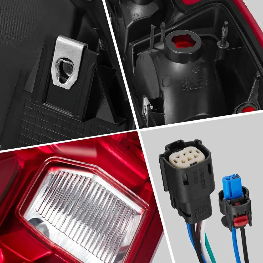 Tail Light Assembly Driver + Passenger (Left + Right) Set for 2019-2022 Chevrolet Chevy Silverado 1500 Flashark