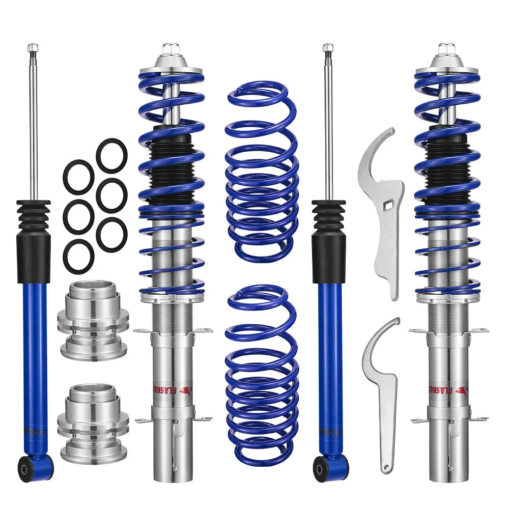 Coilover Shock Absorbers Struts 4PCS for 1997-2006 VW Golf 4/Golf 4 Bora/Variant (1J) Flashark