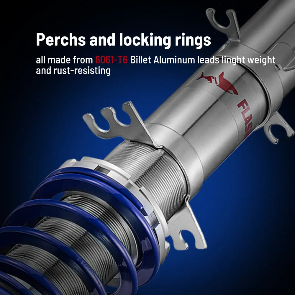 Coilover Shock Absorbers Struts 4PCS for 1997-2006 VW Golf 4/Golf 4 Bora/Variant (1J) Flashark