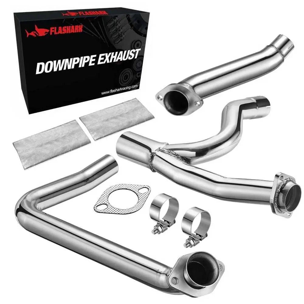 Y-Pipe Downpipe Exhaust for 2012-2018 Jeep Wrangler JK 3.6L Flashark