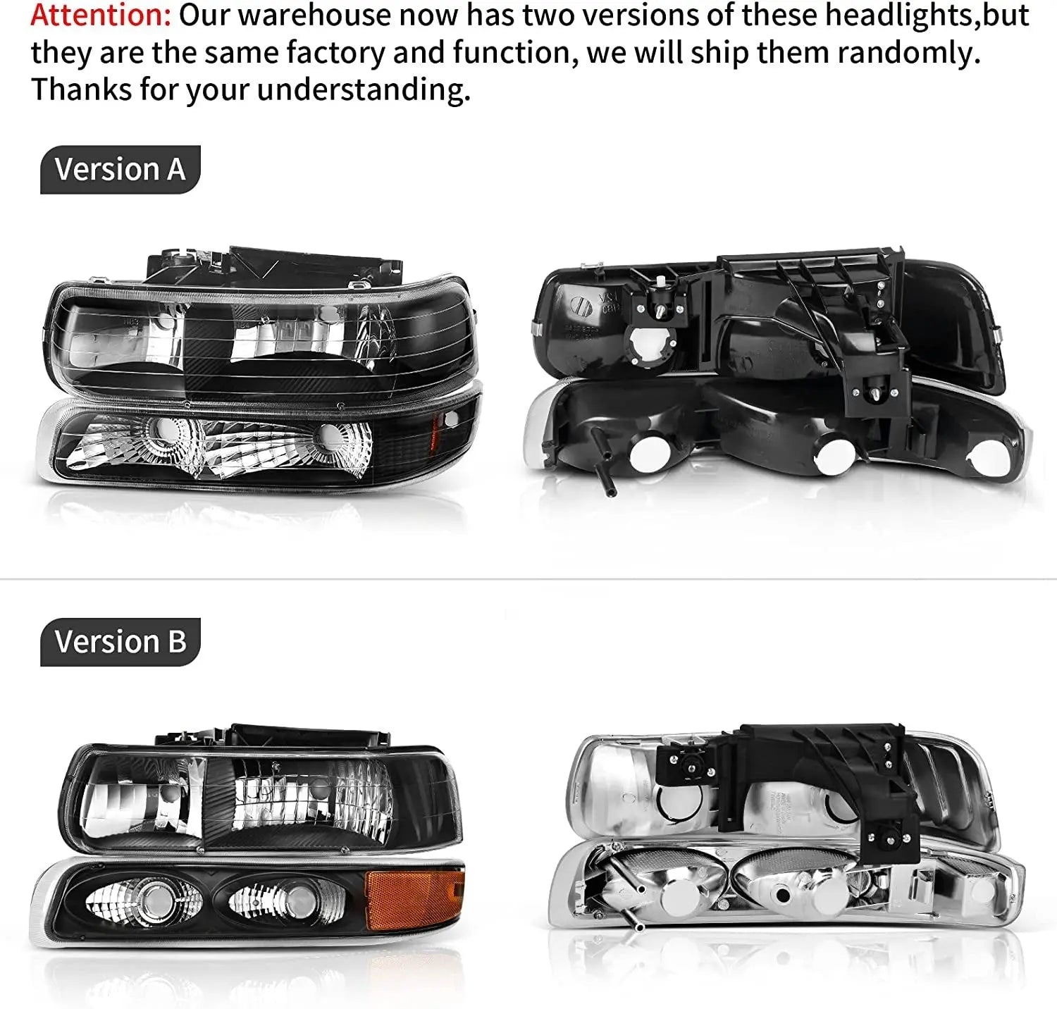 1999-2002 Chevy Silverado/2000-2006 Tahoe Suburban Headlight