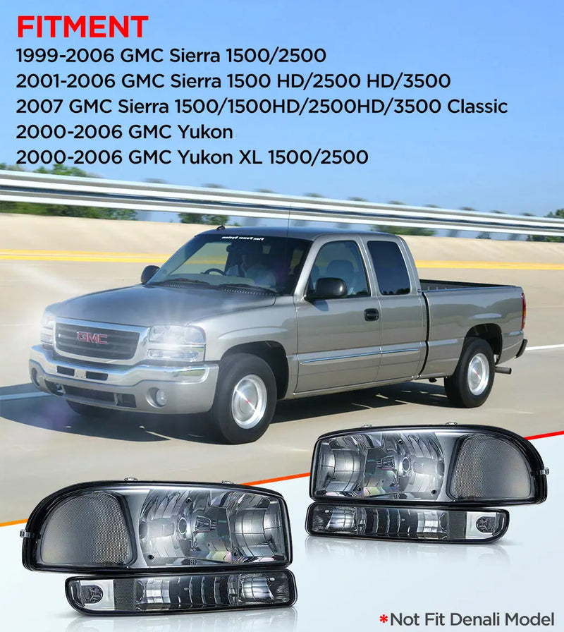 1999-2006 GMC Sierra / 2000-2006 GMC Yukon Headlight Assembly Flashark