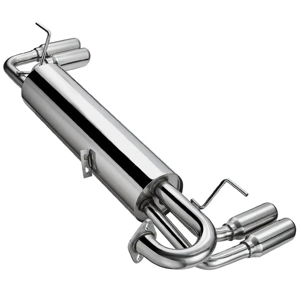 2 Inch Dual Muffler Tip Catback Exhaust for 1985-1989 Toyota MR2 w/ Quad W10 SW 4A-GE Flashark