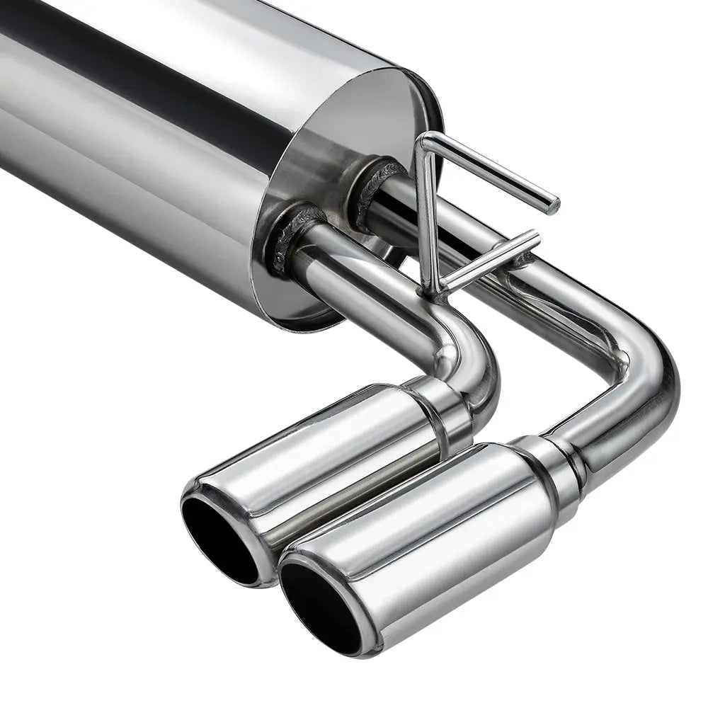 2 Inch Dual Muffler Tip Catback Exhaust for 1985-1989 Toyota MR2 w/ Quad W10 SW 4A-GE Flashark