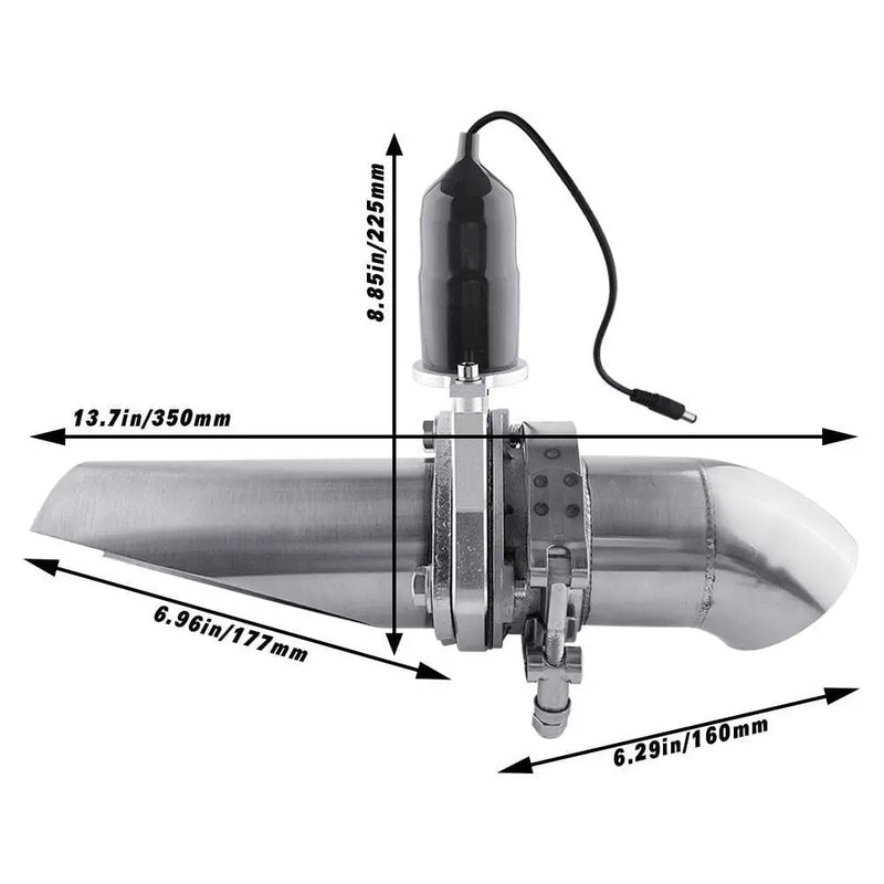 2.0/2.25/2.5/3.0 Inch Remote Dual DIY Fabricator Cut Out Valve Electric Exhaust Cutout Kit | SPELAB Flashark