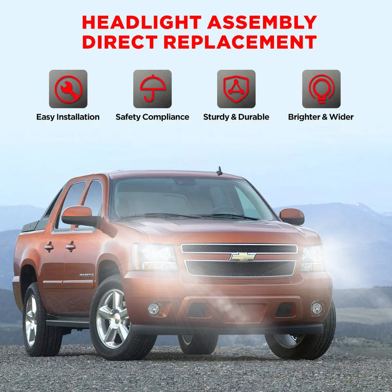 2007-2013 Chevy Silverado 1500 / 2007-2014 Silverado 2500 3500 Headlight Assembly Flashark