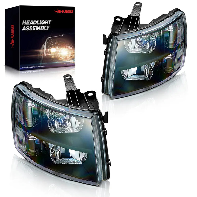 2007-2013 Chevy Silverado 1500 / 2007-2014 Silverado 2500 3500 Headlight Assembly Flashark
