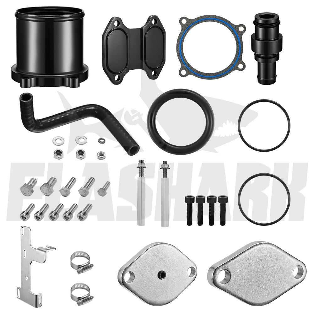 2010-2014 6.7L Dodge Ram Cummins EGR Throttle Valve Cooler Delete Kit Flashark