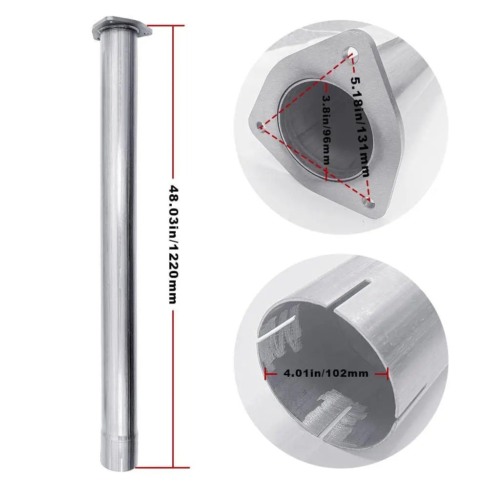 4.0 Inch DPF & Cat Delete Pipe For 2011-2016 Ford 6.7 Powerstroke Diesel Flashark