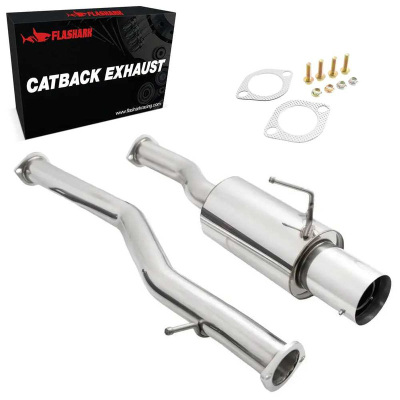 4.5" Stainless Single Tip Catback Exhaust for 2003-2008 Nissan 350Z Infinti G35 Flashark
