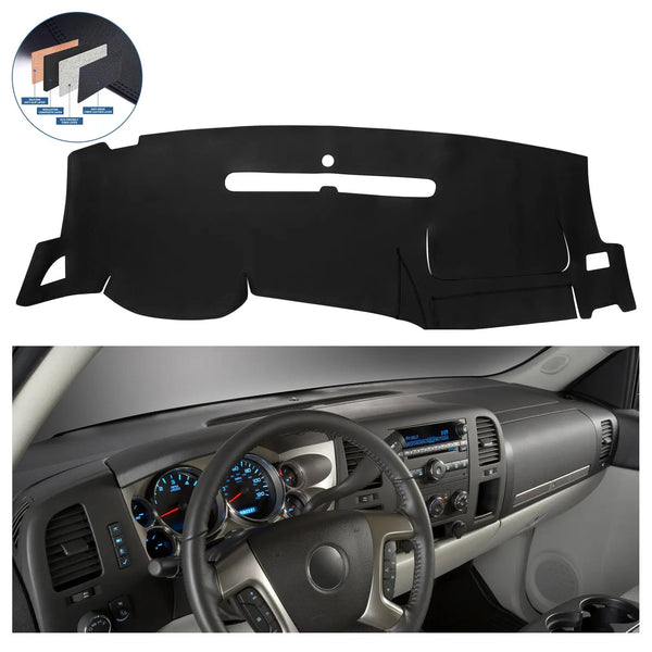 Dash Cover Mat for 2007-2013 Chevrolet Chevy Silverado GMC Sierra Flashark