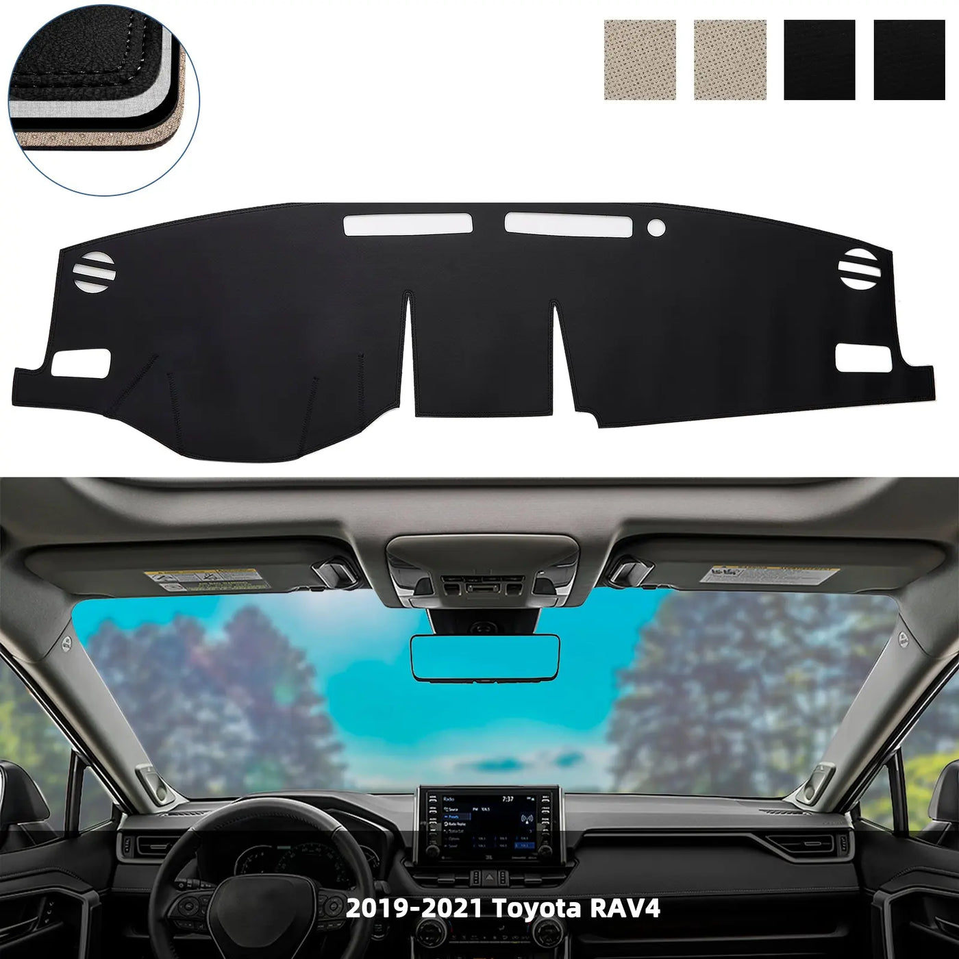Dash Cover Mat for 2019-2022 Toyota RAV4 Flashark