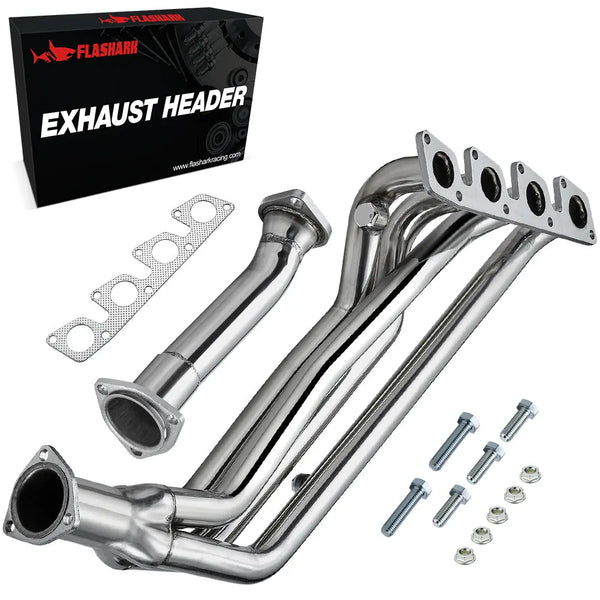 Exhaust Header & Downpipe for 1989-1994 Nissan 240SX S13 JDM 2.4L Flashark