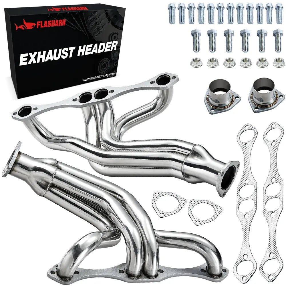 Exhaust Header for 1955-1957 Chevy Bel Air, 1955-1978 & 1980-1982 Chevy Corvette 5.7L Small Block Chevy Chassis Headers Flashark