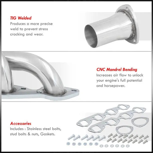 Exhaust Header for 1965-1973 Chevrolet Chevy GMC Big Block 396 402 427 454 502 6.5L/6.6L/7.4L Flashark