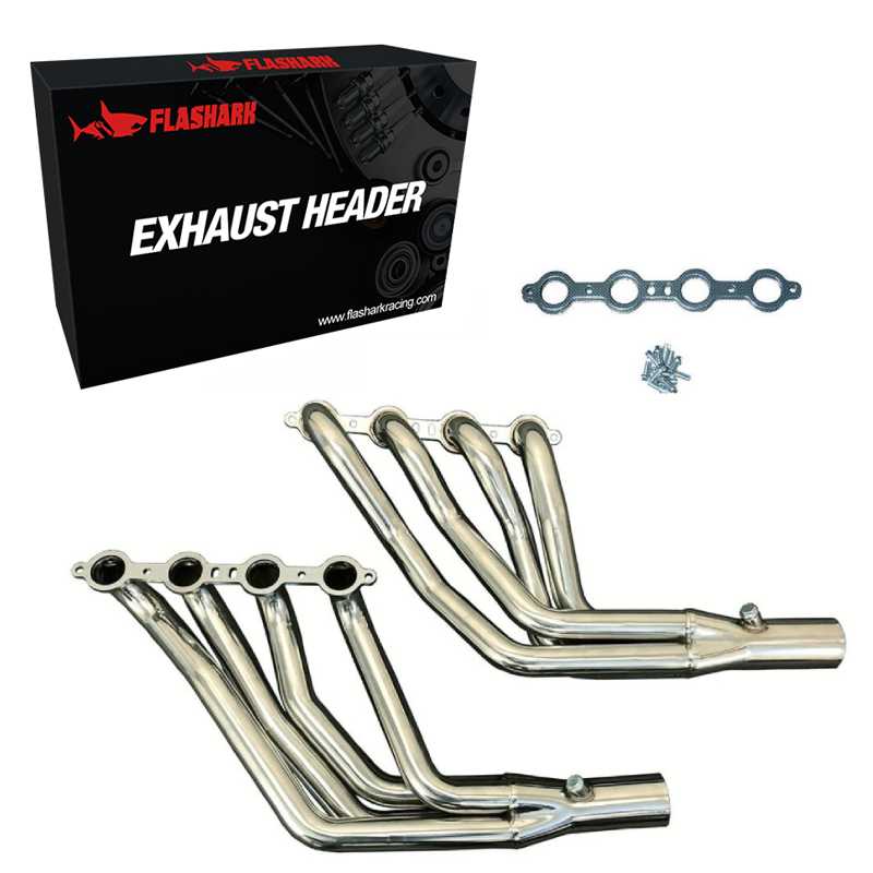 FAPO LS Swap Shorty Headers – Polished 304 SS For Chevy Bel Air, Camaro, Nova (LS1, LS2, LS3)