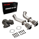 Tubo de escape superior para Ford Powerstroke Turbo de 7,3 L de 1999,5 a 2003, válvula EBP, ruedas 5+5 y tubos superiores