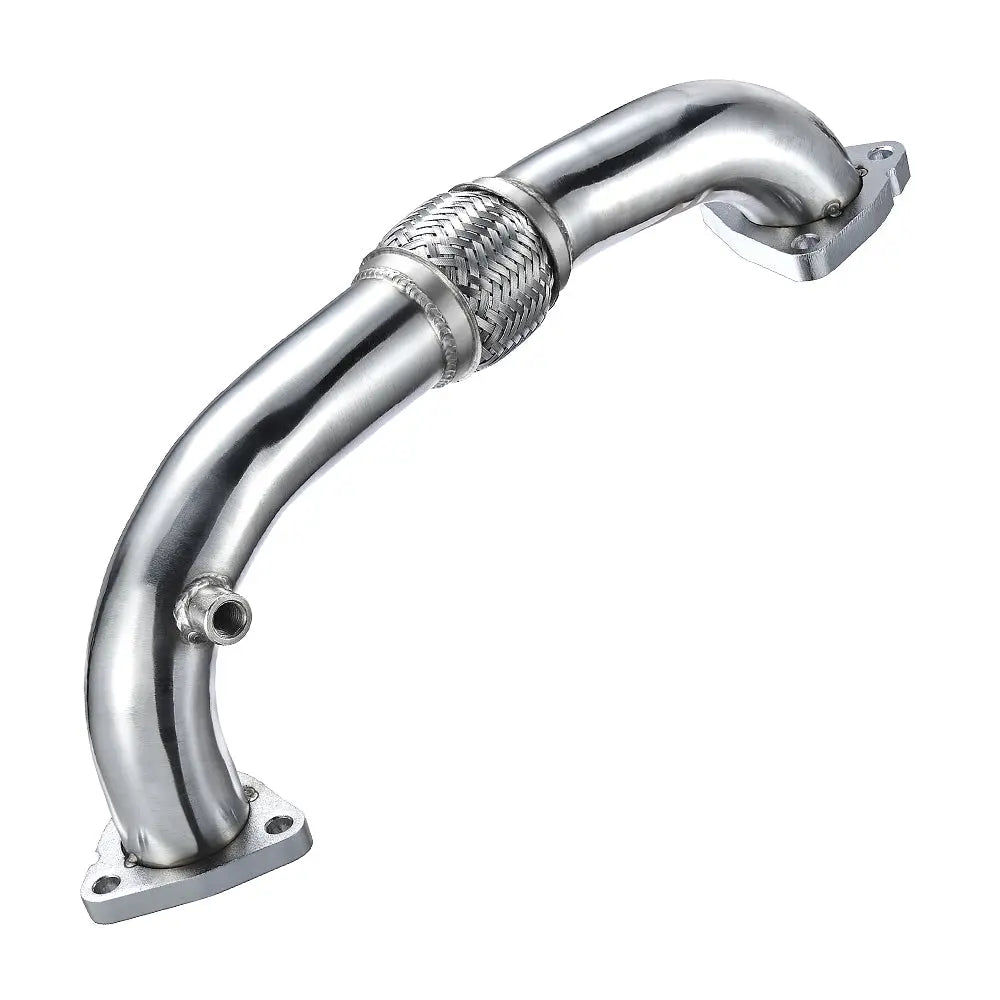 Exhaust Up-Pipe for Ford 2008-2010 6.4L Powerstroke Diesel Heavy Duty Polished NO EGR Flashark