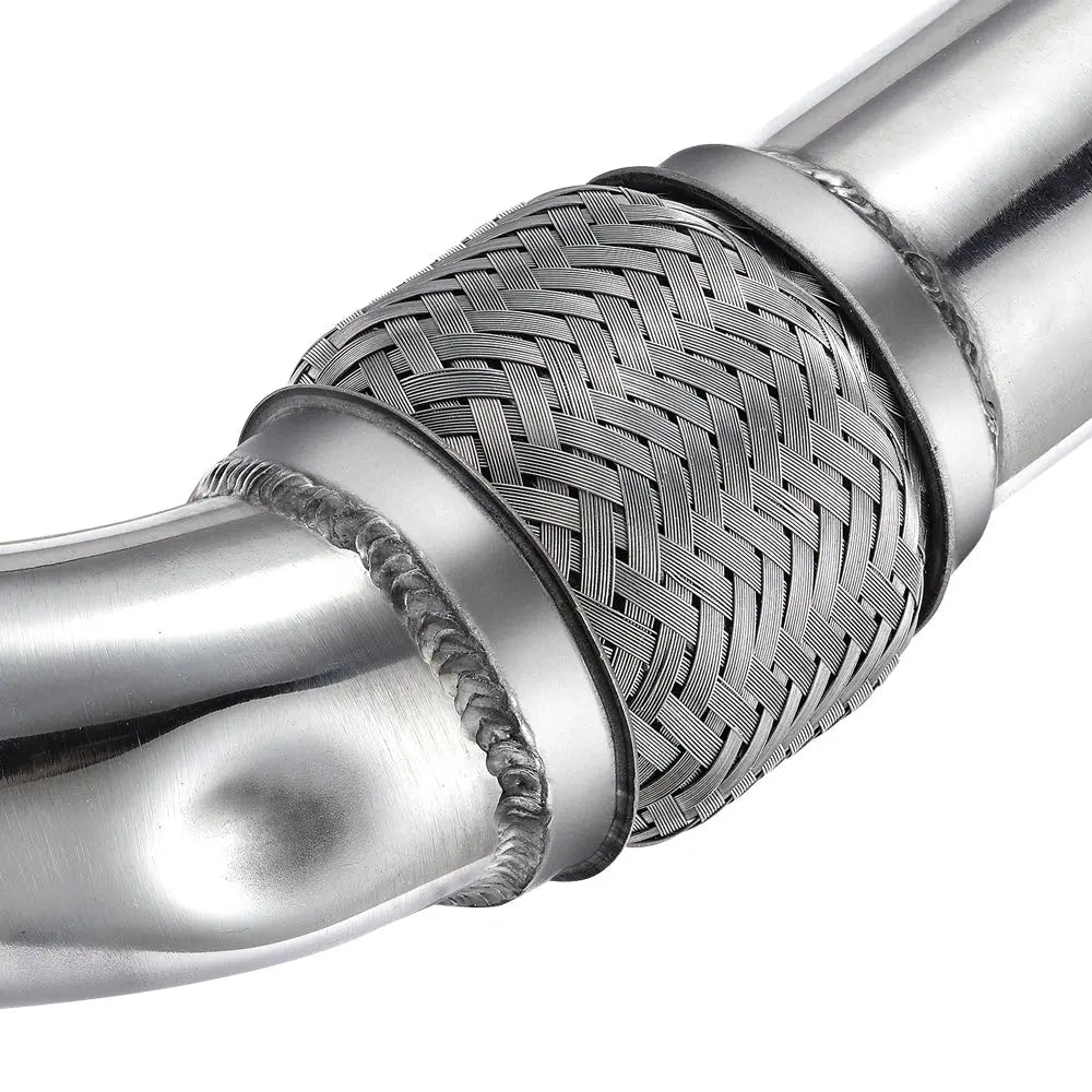 Exhaust Up-Pipe for Ford 2008-2010 6.4L Powerstroke Diesel Heavy Duty Polished NO EGR Flashark